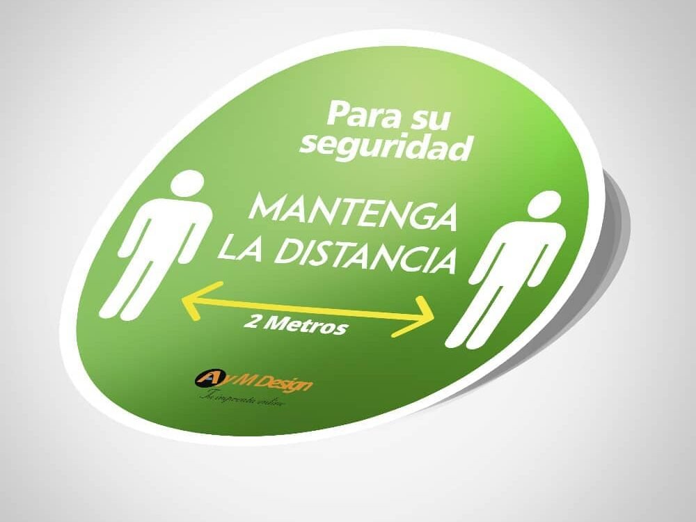 Adhesivo de piso redondo