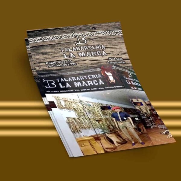 Folletos, flyers de Talabarteria La Marca