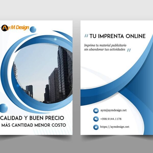 Flyers a todo color frente y verso