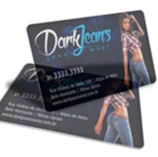 Tarjetas de visita en PVC transparente impresión a todo color